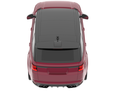 kırmızı modern araba - yan görünüm