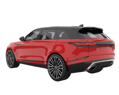 Modern SUV beyaz arka planda izole edildi. 3d oluşturma