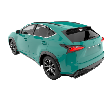 Beyaz arka planda modern lüks bir araba. 3 Boyutlu Hazırlama