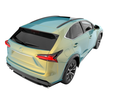 Gerçekçi cip arka planda izole edildi. 3D illüstrasyon - İllüstrasyon