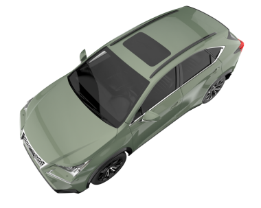 Siyah arka planda modern bir araba. 3d illüstrasyon.