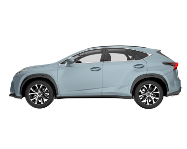 Beyaz arka görüşlü gerçekçi bir araba. vektör illüstrasyonu.