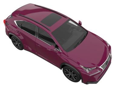 Araba arka planda izole. 3D görüntüleme - illüstrasyon