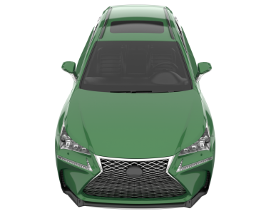 Modern araba. Ön manzara. 3d oluşturma