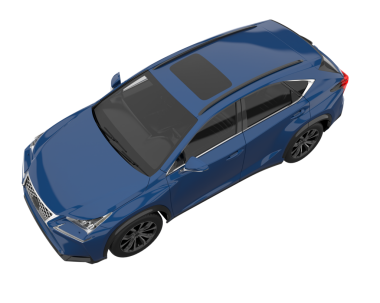 Araba arka planda izole. 3D görüntüleme - illüstrasyon