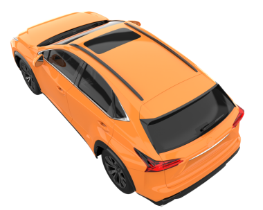 turuncu araba beyaz arka planda izole edilmiş