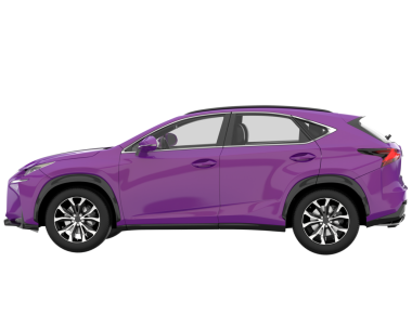 beyaz arka planda mor modern araba