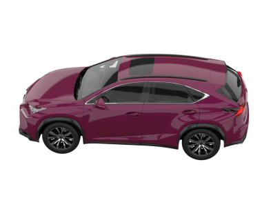 beyaz arkaplandaki modern SUv 3 boyutlu görüntüleme