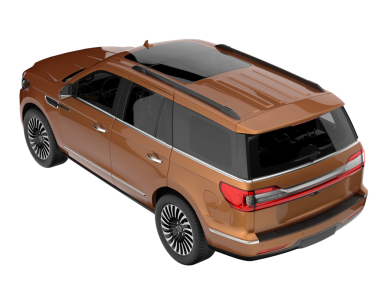 Beyaz arka planda gölgeli modern bir araba. 3d oluşturma.