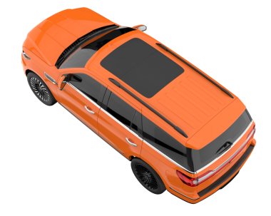 modern turuncu araba beyaz arka planda izole edildi. 3 boyutlu görüntüleme