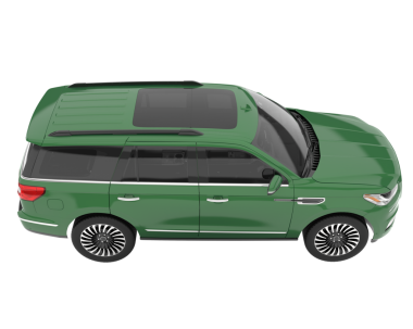 Beyaz arka planda modern bir araba. 3d oluşturma