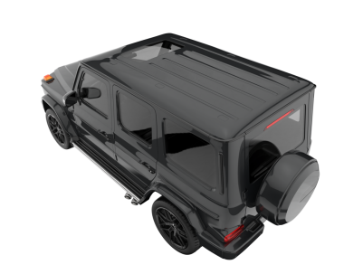 modern araba siyah arka planda izole edilmiş. 3 boyutlu resimleme.