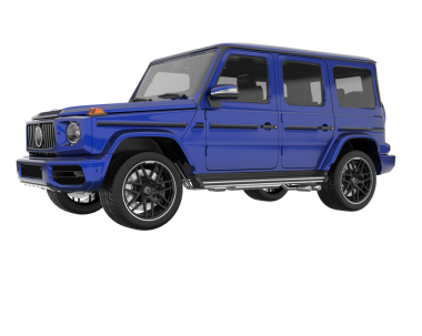 Beyaz arka planda mavi bir araba. Yüksek kalite çizim. 3D görüntüleme. yüksek kaliteli arka plan çözünürlüğü Büyütülebilir.