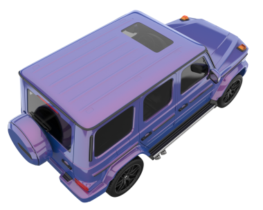 modern araba siyah arkaplanda izole edildi.