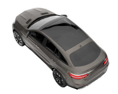 Arka planda bir araba. 3 boyutlu illüstrasyon. 3d oluşturma