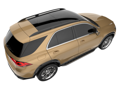 Siyah arkaplan üzerinde modern SUv 3D görüntüleme