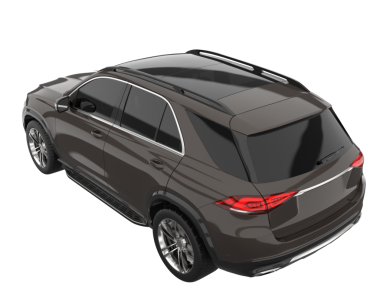 Beyaz arka planda izole edilmiş modern lüks araba. 3d oluşturma