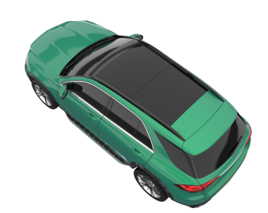 modern araba siyah arka planda izole edilmiş.