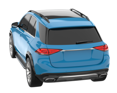 araba beyaz arkaplanda izole edildi