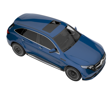 Siyah arka planda bir araba. 3 Boyutlu Hazırlama.