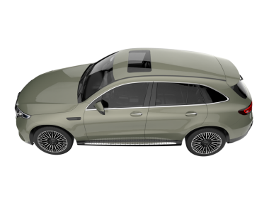 Beyaz arka planda modern bir cip arabası. 3d oluşturma