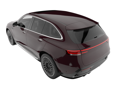 Beyaz arka planda izole edilmiş modern bir arabanın 3 boyutlu görüntüsü