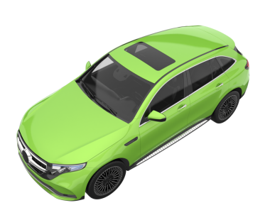 Beyaz arka planda modern bir araba. 3d oluşturma