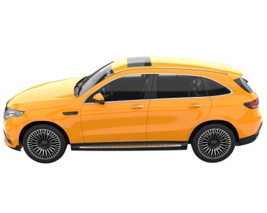 Arka planda modern bir araba. 3d oluşturma