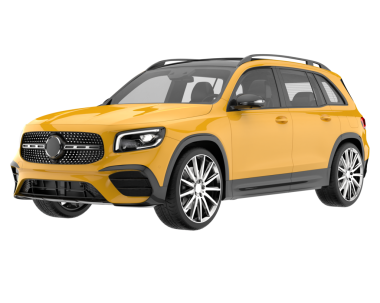 Stüdyo ortamında markasız bir SUV 'un 3 boyutlu çizimi