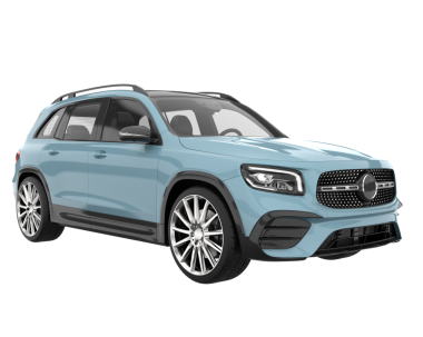 Mercedes - Benz C 40. Araba beyaz arka planda izole edilmiş. 3d oluşturma