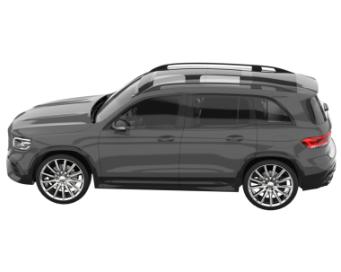 Beyaz arkaplan vektör illüstrasyonunda yan görünümü olan gerçekçi bir araba