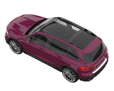 beyaz arkaplanda modern araba