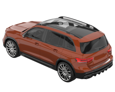 Modern lüks modern araba beyaz arka planda izole edilmiş. 3d oluşturma