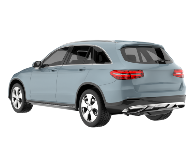 Modern lüks araba beyaz zemin üzerine