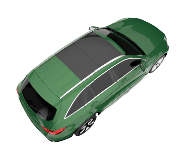 Modern araba beyazda izole edilmiş. 3d oluşturma