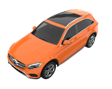 Gri arka planda modern bir araba. 3d oluşturma