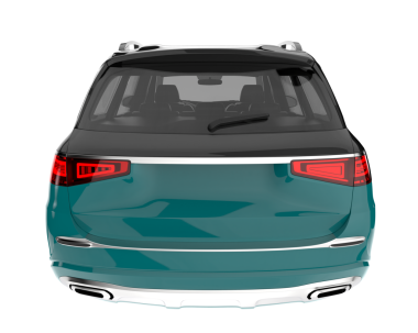 araba beyaz arkaplanda izole edildi