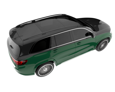 modern lüks araba beyaz arka planda izole edilmiş 3 boyutlu görüntüleme