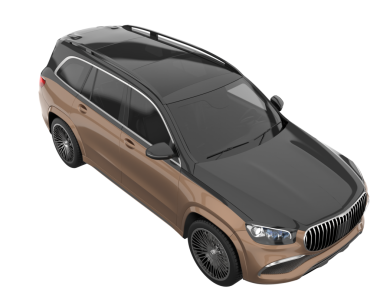 modern lüks araba beyaz arka planda izole edilmiş 3 boyutlu.