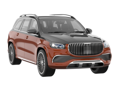 Beyazda izole edilmiş gerçekçi bir araba. 3d illüstrasyon