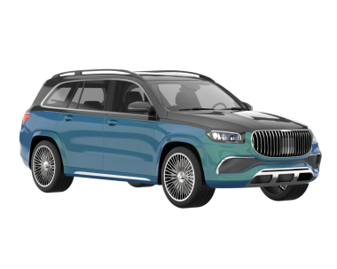 Beyaz arka grupta izole edilmiş daha az jenerik bir SUV 'un 3 boyutlu görüntülemesi