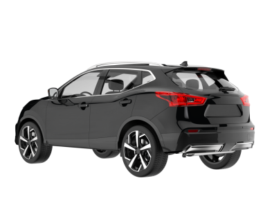 arkaplanda izole edilmiş bir araba, 3 boyutlu görüntüleme -