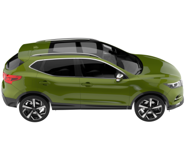 Yeşil arazi aracı beyaz arka planda izole edilmiş. 3d illüstrasyon