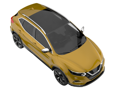 Gri arka planda gölgeli modern lüks bir araba. 3d illüstrasyon