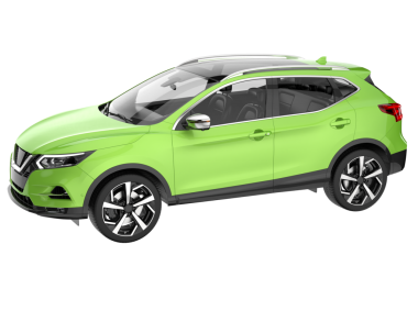 Arka planda izole edilmiş gerçekçi bir cip. 3D görüntüleme - illüstrasyon