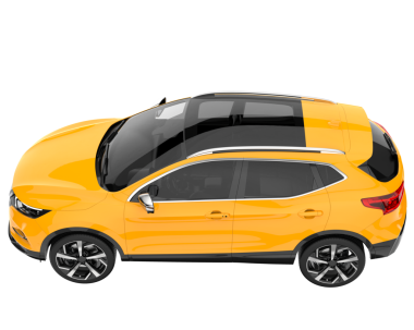 modern suv. Ön manzara. 3d oluşturma