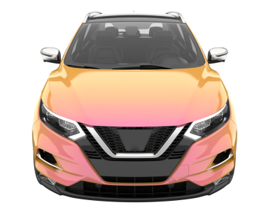 Modern araba arka planda izole edilmiş. 3d oluşturma -