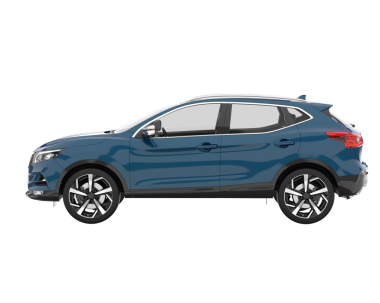 Mavi araba. ön görünüm