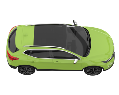 boş siyah yüzeyi olan yeşil modern araba