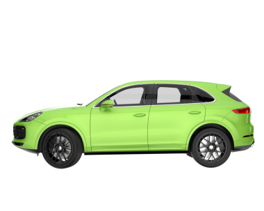 Arka planda izole edilmiş yeşil araba
